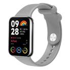 For Xiaomi Mi Band 8 Pro Solid Color Reverse Buckle Silicone Watch Band(Gray) - 1