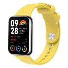 For Xiaomi Mi Band 8 Pro Solid Color Reverse Buckle Silicone Watch Band(Yellow) - 1