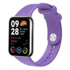 For Xiaomi Mi Band 8 Pro Solid Color Reverse Buckle Silicone Watch Band(Purple) - 1