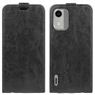 For Nokia C12 R64 Texture Single Vertical Flip Leather Phone Case(Black) - 1
