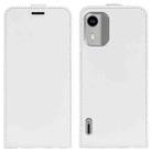 For Nokia C12 R64 Texture Single Vertical Flip Leather Phone Case(White) - 1