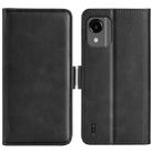 For Nokia C110 Dual-side Magnetic Buckle Horizontal Flip Leather Phone Case(Black) - 1