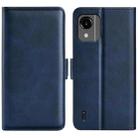 For Nokia C110 Dual-side Magnetic Buckle Horizontal Flip Leather Phone Case(Dark Blue) - 1