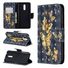 3D Colored Drawing Pattern Horizontal Flip Leather Case for Nokia 3.2, with Holder & Card Slots & Wallet(Black Background Butterfly) - 1