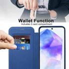 For Samsung Galaxy A55 5G Shield Magsafe RFID Anti-theft Rhombus Leather Phone Case(Dark Blue) - 3