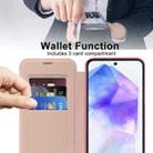 For Samsung Galaxy A55 5G Shield Magsafe RFID Anti-theft Rhombus Leather Phone Case(Pink) - 3