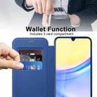 For Samsung Galaxy A15 Shield Magsafe RFID Anti-theft Rhombus Leather Phone Case(Dark Blue) - 3