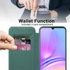 For Samsung Galaxy A05s Shield Magsafe RFID Anti-theft Rhombus Leather Phone Case(Green) - 3