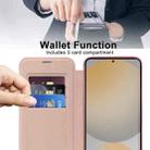 For Samsung Galaxy S24 FE 5G Shield MagSafe RFID Anti-theft Rhombus Leather Phone Case(Pink) - 3