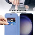 For Samsung Galaxy S25+ 5G Shield MagSafe RFID Anti-theft Rhombus Leather Phone Case(Blue) - 3