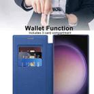 For Samsung Galaxy S25 Ultra 5G Shield MagSafe RFID Anti-theft Rhombus Leather Phone Case(Dark Blue) - 3