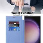 For Samsung Galaxy S25 Ultra 5G Shield MagSafe RFID Anti-theft Rhombus Leather Phone Case(Blue) - 3