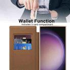 For Samsung Galaxy S25 Ultra 5G Shield MagSafe RFID Anti-theft Rhombus Leather Phone Case(Brown) - 3