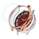 For Samsung Galaxy Watch6 Classic 47mm ENKAY Hat-Prince Electroplated Soft TPU Case + 0.2mm 9H Glass Screen Protector(Rose Gold) - 1