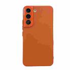 For Samsung Galaxy S22 5G Leather Oil PC Hard All-inclusive Phone Case(Orange) - 1