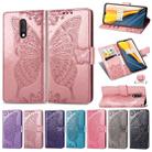 Butterfly Love Flowers Embossing Horizontal Flip Leather Case For One Plus 7  with Holder & Card Slots & Wallet & Lanyard(Black) - 5