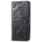Butterfly Love Flowers Embossing Horizontal Flip Leather Case For One Plus 7  with Holder & Card Slots & Wallet & Lanyard(Black) - 6