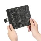 Butterfly Love Flowers Embossing Horizontal Flip Leather Case For One Plus 7  with Holder & Card Slots & Wallet & Lanyard(Black) - 9