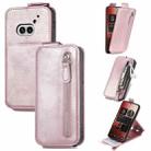 For Nothing Phone 2a Zipper Wallet Vertical Flip Leather Phone Case(Pink) - 1