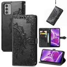 For Nokia G42 Mandala Flower Embossed Leather Phone Case(Black) - 1