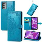For Nokia G42 Mandala Flower Embossed Leather Phone Case(Blue) - 1
