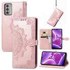 For Nokia G42 Mandala Flower Embossed Leather Phone Case(Rose Gold) - 1