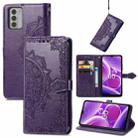 For Nokia G42 Mandala Flower Embossed Leather Phone Case(Purple) - 1