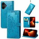 For Tecno Pova Neo 3 Mandala Flower Embossed Leather Phone Case(Blue) - 1