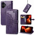 For Tecno Pova Neo 3 Mandala Flower Embossed Leather Phone Case(Purple) - 1