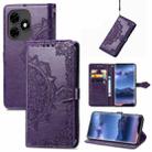 For Tecno Itel S23+ Mandala Flower Embossed Leather Phone Case(Purple) - 1