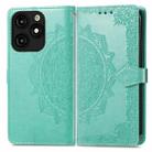 For Tecno Itel A70 Mandala Flower Embossed Leather Phone Case(Green) - 1