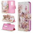 3D Colored Drawing Pattern Horizontal Flip Leather Case for Nokia 4.2, with Holder & Card Slots & Wallet(Cat) - 1