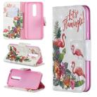 3D Colored Drawing Pattern Horizontal Flip Leather Case for Nokia 4.2, with Holder & Card Slots & Wallet(English Flamingo) - 1