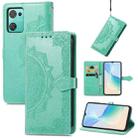 For Blackview C30 Mandala Flower Embossed Leather Phone Case(Green) - 1