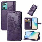 For Blackview C30 Mandala Flower Embossed Leather Phone Case(Purple) - 1