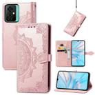 For Blackview C70 Mandala Flower Embossed Leather Phone Case(Rose Gold) - 1