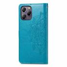 For Blackview A96 Mandala Flower Embossed Leather Phone Case(Blue) - 3