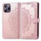 For Blackview A96 Mandala Flower Embossed Leather Phone Case(Rose Gold) - 1