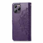 For Blackview A96 Mandala Flower Embossed Leather Phone Case(Purple) - 3