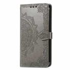 For Blackview A96 Mandala Flower Embossed Leather Phone Case(Gray) - 2