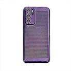 For Huawei P40 Ice Sense Heat Dissipation Electroplating PC Phone Case(Purple) - 1