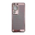 For Huawei P60 Ice Sense Heat Dissipation Electroplating PC Phone Case(Rose Gold) - 1