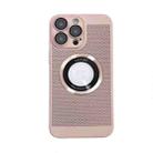 For  iPhone 14 Cooling MagSafe Magnifier Phone Case(Pink) - 1