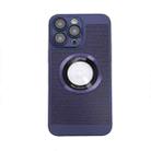 For  iPhone 14 Cooling MagSafe Magnifier Phone Case(Lavender) - 1