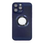 For iPhone 14 Pro Cooling MagSafe Magnifier Phone Case(Royal Blue) - 1