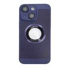 For iPhone 14 Plus Cooling MagSafe Magnifier Phone Case(Lavender) - 1