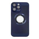 For iPhone 13 Pro Cooling MagSafe Magnifier Phone Case(Royal Blue) - 1