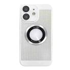 For iPhone 12 Cooling MagSafe Magnifier Phone Case(White) - 1