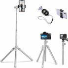 K&F Concept E224A3 DSLR Phone Tripod 67 inch Aluminum Mini Portable Video Camera Tripod(White) - 1