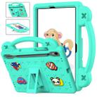For Samsung Galaxy Tab S9 X710/X716B Handle Kickstand Children EVA Shockproof Tablet Case(Mint Green) - 1